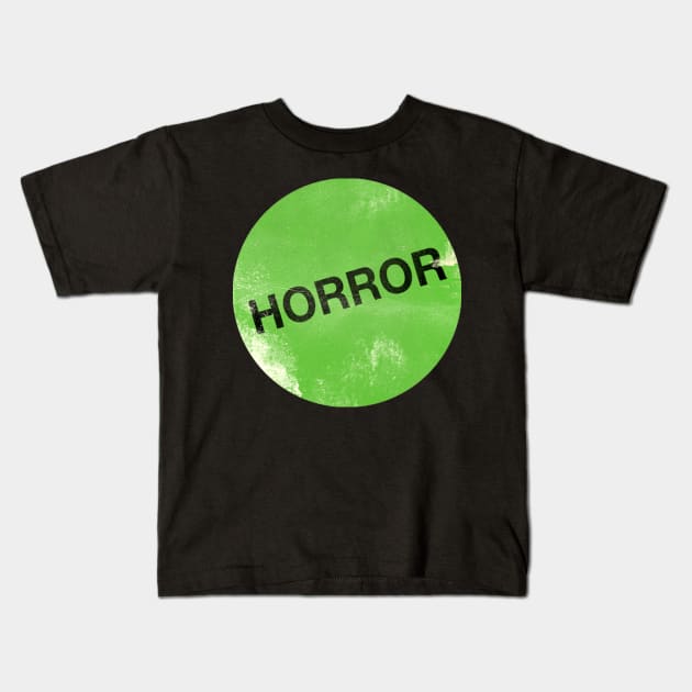 Horror VHS Rental Sticker Kids T-Shirt by Sudburied